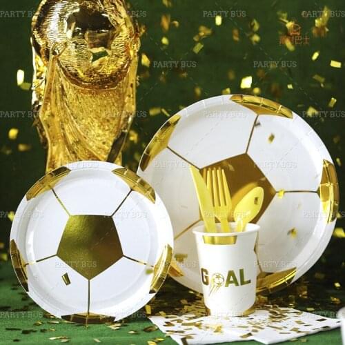 World Cup Football Outdoor Picnic Party Dinner Plate Disposable Paper Plate Paper Cup Paper Towel Tableware Set Party Supplies