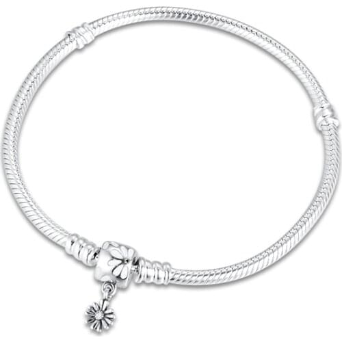 CKK Bracelet Flower Clasp Bracelets for Women Pulseira Feminina Masculina Pulseras Mujer Silver 925 Sterling jewelry