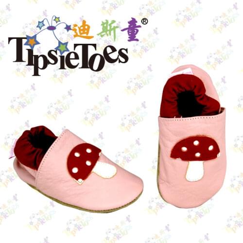 TipsieToes Brand High Quality Mushroom Slippers Kids Moccasins Soft Outsole Toddler Shoes First Walkers Autumn Spring Leather