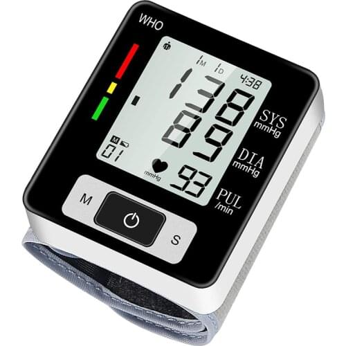 Household Health Care Sphygmomanometer Blood Presure Meter Monitor Heart Rate Pulse Portable Smart LCD Blood Pressure Meter