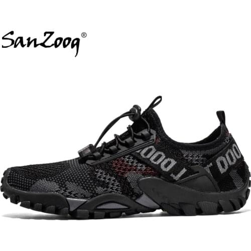 Summer Breathable Mesh Outdoor Hiking Shoes Upstream Shoes For Men Trekking Tourism Trail Mountain Buty Trekingowe Meskie 2021