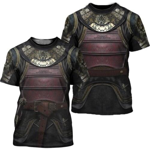 PLstar Cosmos Samurai armor Knights Templar 3d Print t shirts tshirt tees summer party funny Harajuku short sleeve streetwear-20