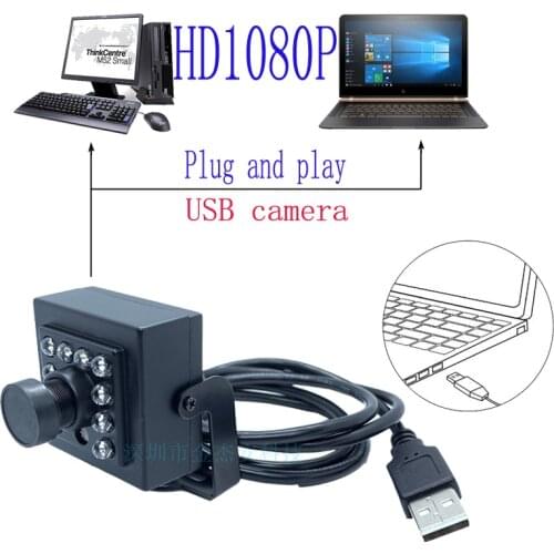 H.264 30fps 2MP 1920*1080 1080p 3.6mm lens infrared micro usb box night vision camera with 10pcs IR LED