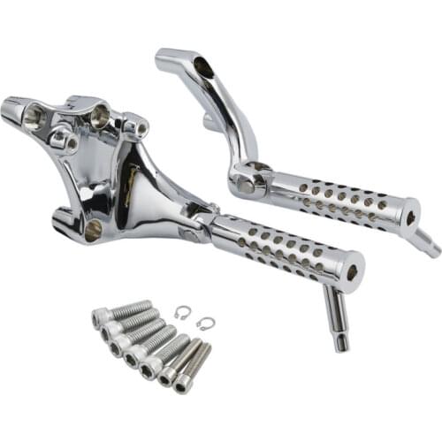 Chrome Footrest Footpegs W/ mounting brackets For Harley Sportster XL883 1200
