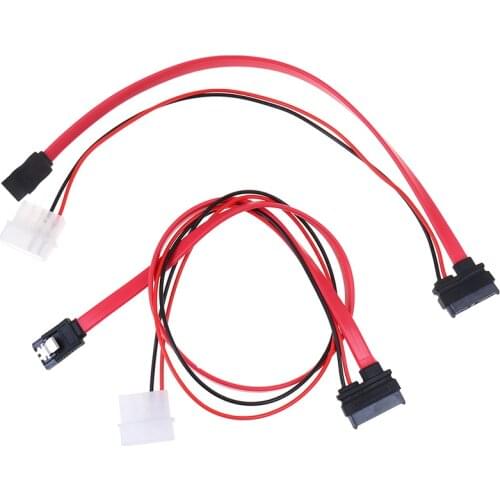 7 + 6 Pin Slimline SATA Cable for Slim Laptop SATA DVD CD-RW Drive Power Adapter Cable Notebook Optical Drive Cable Line
