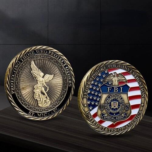 Beauty Badge Bald Eagle Commemorative Coin Saint Michaels Archangel Sword WAI National Coin Gold-plated Coin Collection
