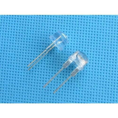 50pcs/lot 8mm Straw Hat LED Lamp Bead Are White Light 0.5W F8MM Power 0.5W Hat Light-emitting Diode