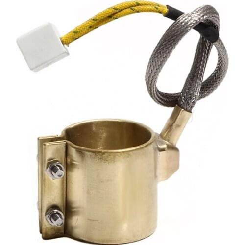 45mm Inner Diameter 50~70mm Height Brass Band Heater 110V/220V/380V 320W/380W/450W Electric Heating Ring for Extruder