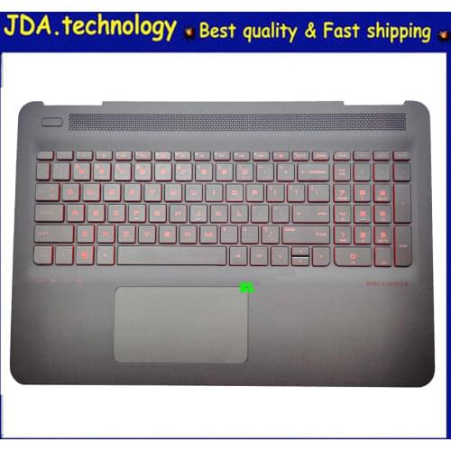 MEIARROW New For HP OMEN 15-AX 15-AX020CA 15-AX100 15-AX200 Palmrest Upper Cover Backlit US Keyboard Touchpad 859735-001