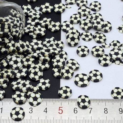 10g/lot Polymer Clay Base ball Football Sprinkles Lovely confetti for Crafts Making, DIY