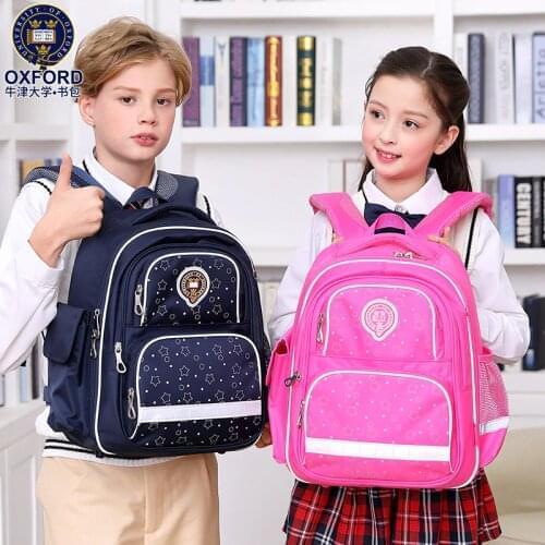 2019 New University Of Oxford kids school bag backpack orthopedic for girls boys class 1-3