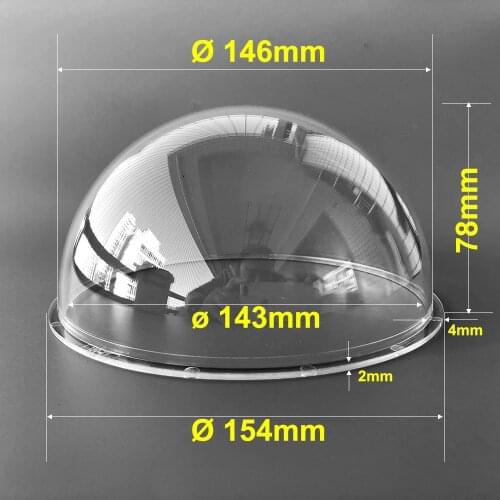 154x78mm Original Shell Acrylic Case Speed Dome Camera Housing Surveillance Transparent Cover for Hikvision Samsung Camera