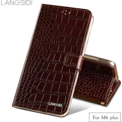 Luxury brand phone case Crocodile tabby fold deduction phone case For Gionee M6 Plus cell phone package handmade custom