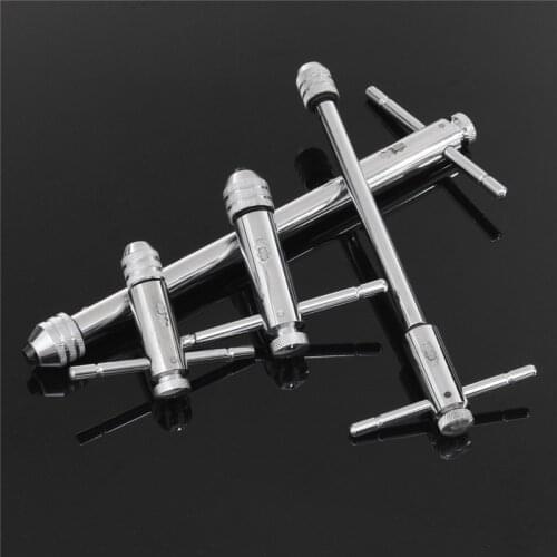 Handle Ratchet Tap M3-M8 M5-M12 Lengthen Reversible T Taps Wrenches Wire Tapping Wrench Adjustable Holder Tools