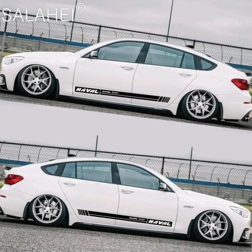 Sports Racing Stripe Skirt Car Body Door Side Stickers Decals Decoration Accessories For haval f7 h6 f7x h2 h3 h5 h7 h8 h9 m4
