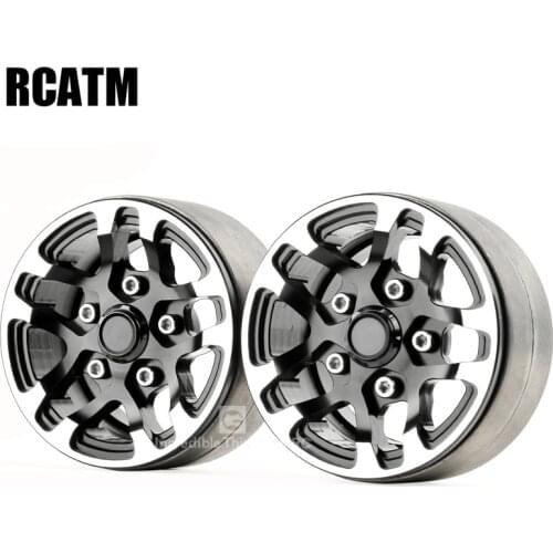 2pcs 1.9 Inch Metal Beadlock Wheel Hub For 1/10 RC Crawler Car TRX4 TRX6 G63 D90 D110 Axial SCX10 90046 TF2