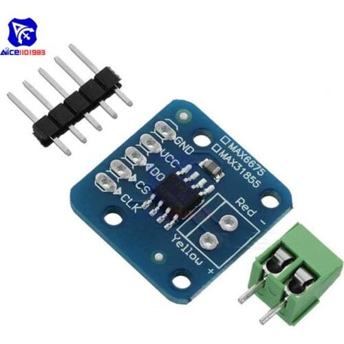 DC 3 -5V MAX6675 K Type Thermocouple Breakout Board Module Temperature -200 Degrees Celsius to +1350 Degrees Celsius For Arduino