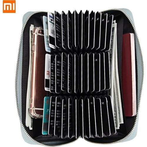 Xiaomi Organ long leather card holder passport holder men women wallets Multiple card slots handbag package