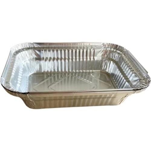 Tin Paper Box Aluminum Foil Disposable Barbecue Dinner Plate 20Pcs With Lid Household Heat-Resistant Takeaway Packaged Meal