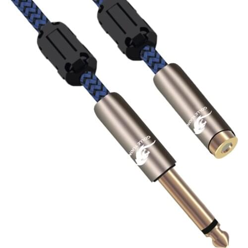 1/4" Mono TS 6.35mm Male to RCA Female Jack Audio Cable For Mixer Console Amplifier Home Theater Devices Wire 1m 2m 3m 5m