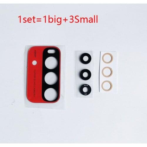 1set/4pcs/lot Rear Back Camera Glass Lens Cover For Xiaomi Redmi Redmi 9T Black Blue Green Red Camera Glass With Adhesive