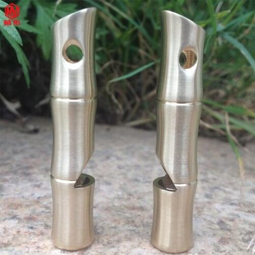 1PCS EDC Made Old-Fashioned Brass Whistle Outdoor First Aid Tool Survival Camp Lifeguard Whistle