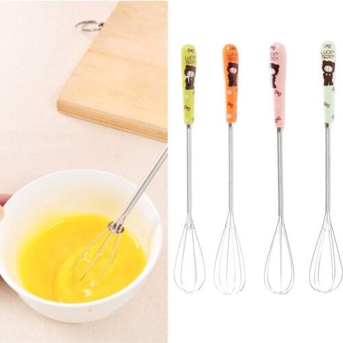 1PC Mini Egg Beater Hand Small Whisk Coffee/Milk Frother Whisk Wire Whip Mini Balloon Whisk Cooking Metal Egg Tool Baking