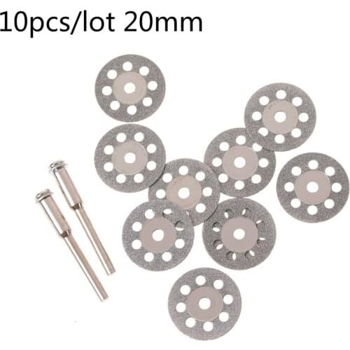 10pcs 20mm Diamond Grinding Wheel Mini Circular Saw Cutting Disc Diamond Abrasive Disc Rotary Tool