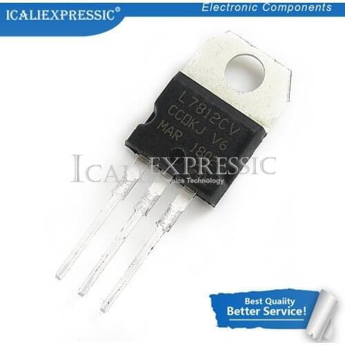 10PCS L7812CV L7812 KA7812 LM7812 LM7812CT TO-220 1.5A 12V new original In Stock