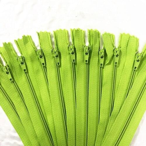 10pcs 20cm (8 Inch) Light green Nylon Coil Zippers Tailor Sewer Craft Crafters &FGDQRS