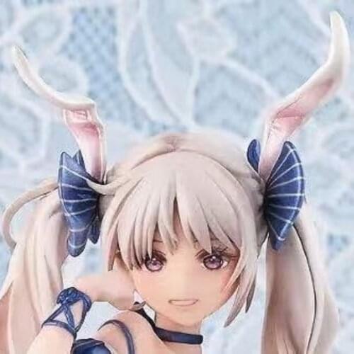 12cm Native BINDing kls Chris Bunny Cartoon Lying Ver. 1/8 Scale Painted PVC Action Figure Clothes Can be Take Off Model Gift