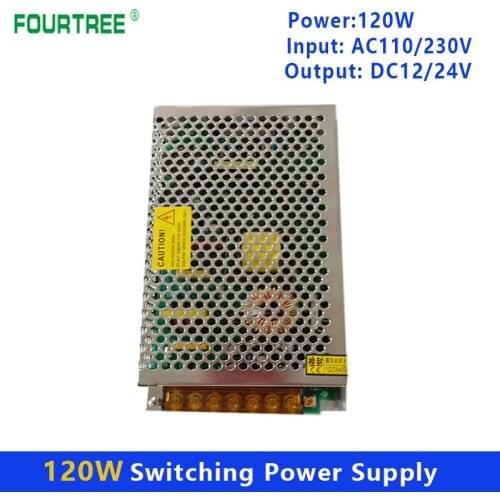 120W Switching Power Supply Light Transformer AC 110V 220V To DC 12V/10A 24V/5A Power Supply Source Adapter S-120-12 S-120-24