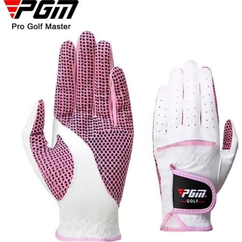2pair /lot PGM Golf Gloves Women Lambskin Breathable Non-slip Wear-resistant Sunscreen Sport Golf Accessories for Female