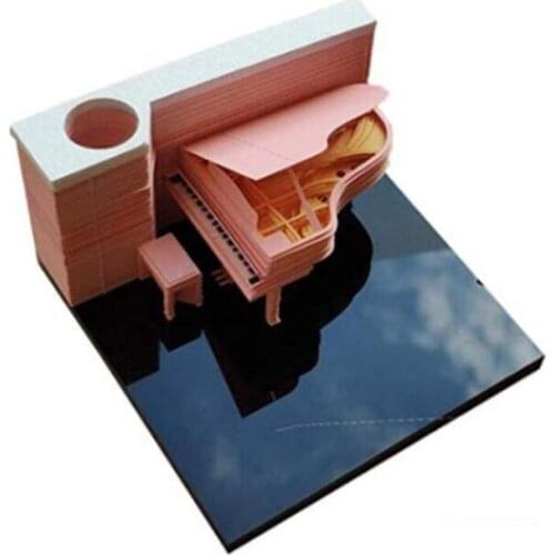 2021 New DIY Omoshiroi 3D Block Violin Valentines Day Gift Rose Sticker Creative Birthday Gift Rose Note Home Decore