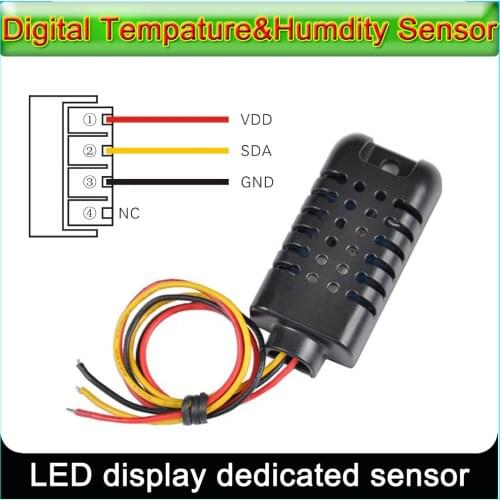 AM2301 Digital Tempature And Humdity Sensor, Single color LED display temperature & humidity display sensor