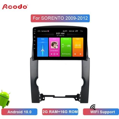 ACODO 2G RAM+16G ROM Android 10.0 Car Radio Multimedia Player For KIA SORENTO 2009-2012 Navigation GPS 2 din
