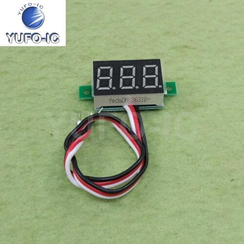 Free Ship 1PCS 0.36 V20 Three Line 0-99V Digital Display Digital dian ya biao tou to External Power Supply