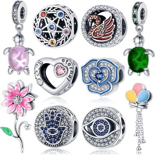 925 Sterling Silver Cartoon Series Fit Original 3mm Bracelet&Bangle For Women Birthday Fashion Jewelry Gift