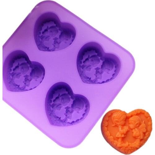 Heart Angel Soap Mold Silicone Moulds Candle Making for Homemade Craft