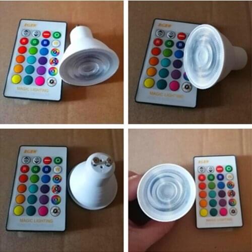 GU10 E27 E14 E26 GU5.3 MR16 RGBW Bulbs Bombillas Led 8W GU10 RGBW Led Lamp Dimmable White GU 10 Led Bulb 16 Colors With Remote