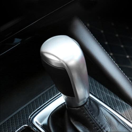 For Mazda CX-5 CX5 2016 2017 2018 2019 AT Chrome Car Gear Head Shift Knob Cover Handball Trim Stickers Accessories