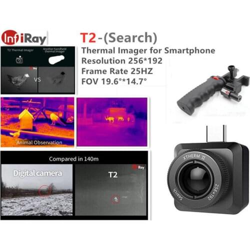 InfiRay Infrared Thermal Imager T2 Search Outdoor Night Vision Observation Mini Thermal Camera For Phone Type C 25HZ + Bracket