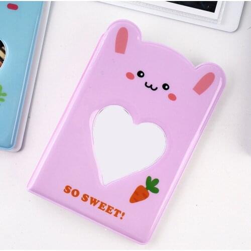 INS Mini Cartoon Photo Album Cute Animal 3inch Photocard Holder 64 Pockets Heart Love Hollow Card Bag Collect Book Scrapbooking