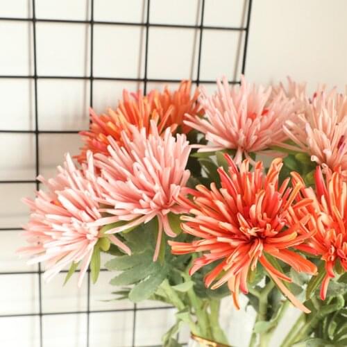 Imitation Flowers Single-head Flocked Home Soft Loading Living Room Decoration Top Grade Artificial Flower Wedding