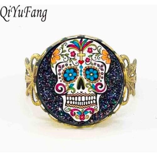 US Movie Jack Skellington Black sugar skull steel Ring steampunk Jewelry friends Gift for women mens 2018 1pcs/lot bronze charm