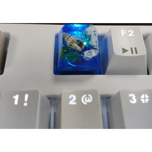 Customized Backlight Resin Keycaps Ocean Shell Starfish Desin Caps For Cherry Mx Switch Keyboard ESC Blue Color DIY Keyboard