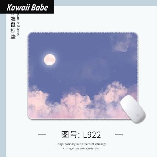 Mouse Pad Cute Girl Art Ins Style Creative Keyboard Mat Non-Slip lyofes Natural Rubber, Gaming Mouse Pad Cartoon