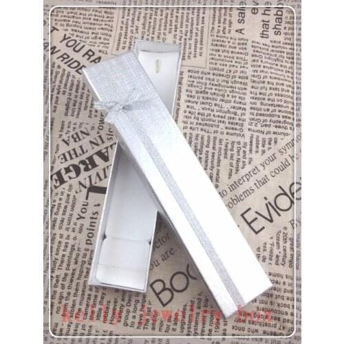 Fashion Jewelry Box ! Wholesale 24pcs Silver Jewelry Necklace/Bracelet Box Jewelry Display Packaging Gift Box Free Shipping