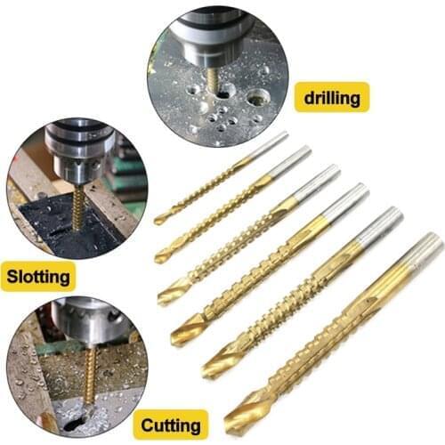 3/4/5/6/6.5/8MM Cobalt Drill Bit Set Spiral Screw Metric Composite Tap Twist Drill Bit Set Multi-function Special Tap Drill Bit
