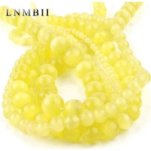 Natural Stone Yellow Cat Eye Beads Loose Spacer Beads For Jewelry Making Moon Opal Stone DIY Bracelet Earings 15" 4 6 8 10 12mm